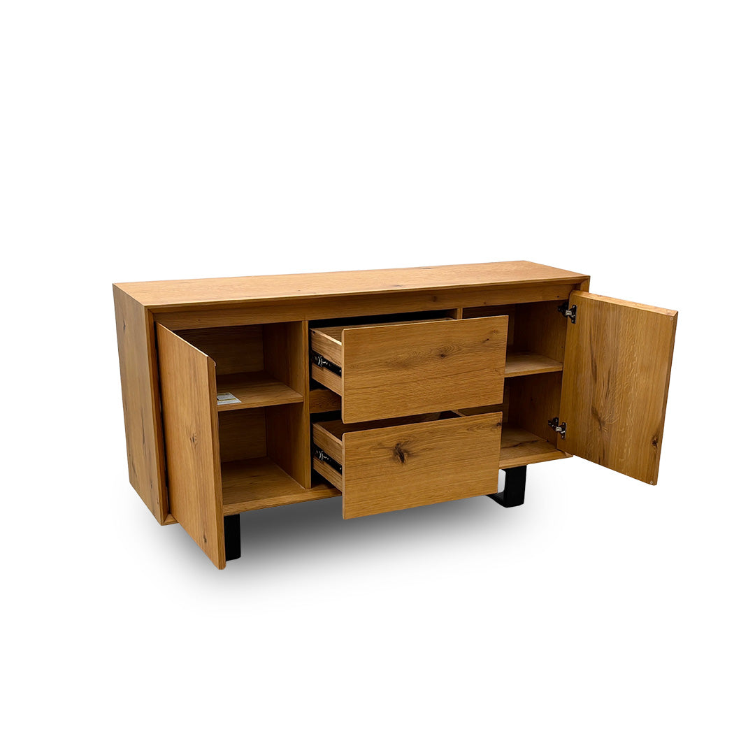 'Aydin' Oak Veneer 2 Door 2 Drawer Side