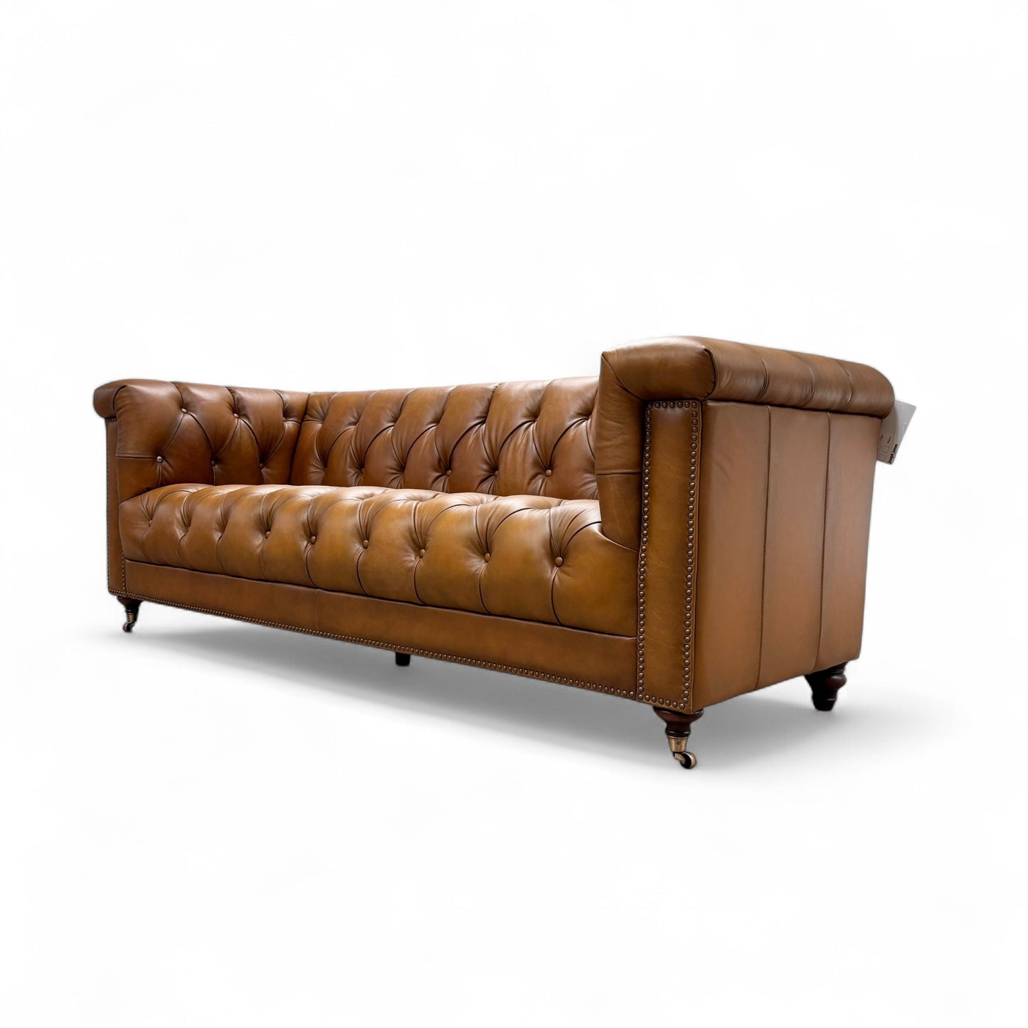 At The Helm 'Wallace' Inca X3y1-1957ls 4 Seater Leather Chesterfield Sofa with USB-C