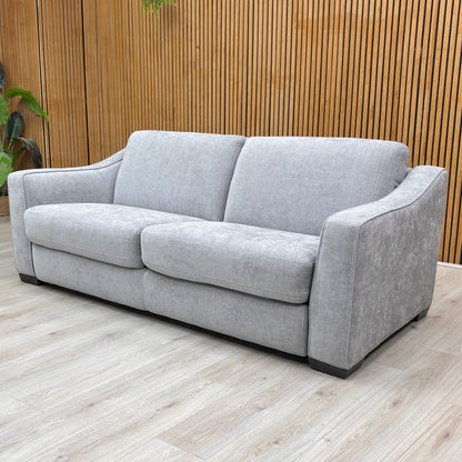'Optimus' Fab-Meo-R27 Pewter Grey Fabric Space Saving Sofa Bed with Memory Foam Mattress