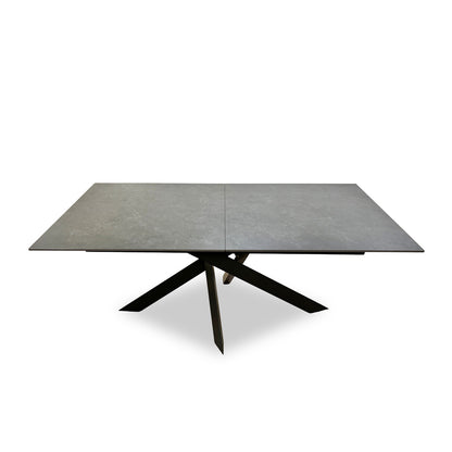'Warrior' Grey Sintered Stone Extending Dining Table
