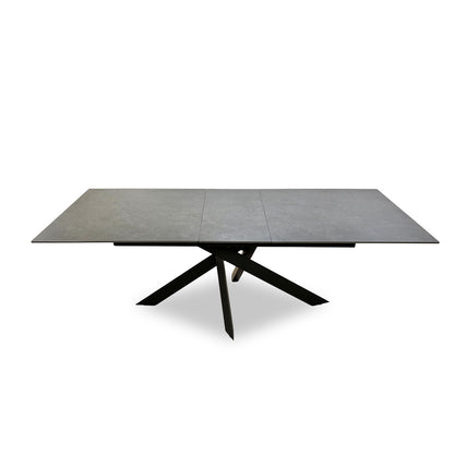 'Warrior' Grey Sintered Stone Extending Dining Table