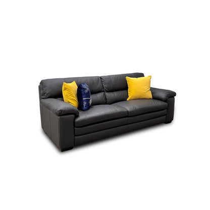 World of Leather 'Cozee' Nw-517e Shale Grey Premium Leather 3 Seater Sofa