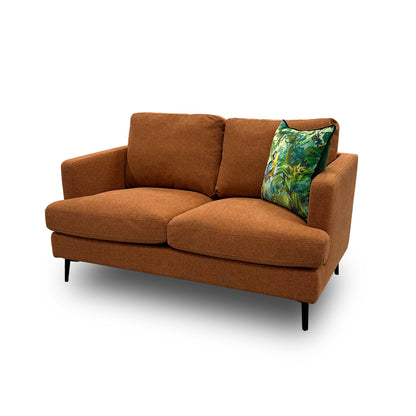 ‘Jasper’ Burnt Orange Fabric 2 Seater Sofa