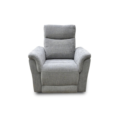 'Maude' Grey Tight Weave Fabric Power Recliner Chair