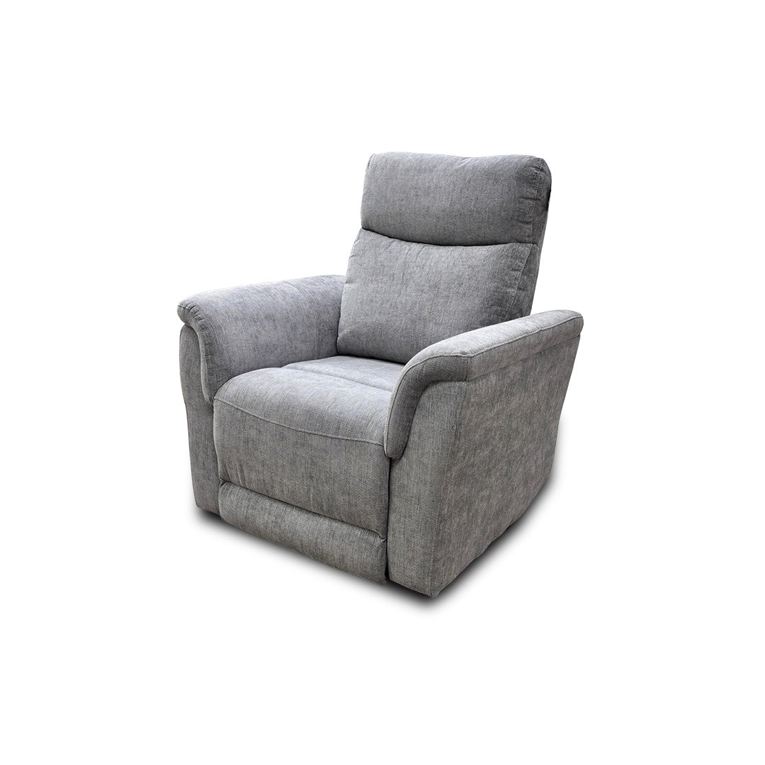 'Maude' Grey Tight Weave Fabric Power Recliner Chair