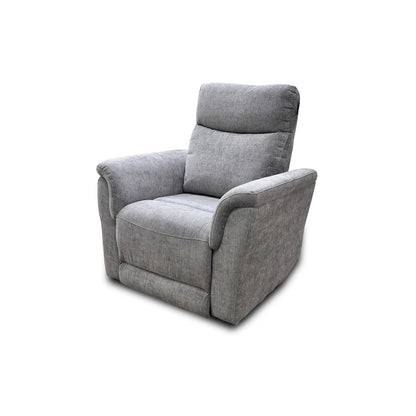 'Maude' Grey Tight Weave Fabric Power Recliner Chair