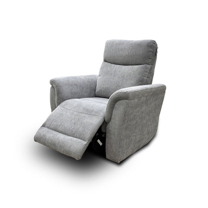 'Maude' Grey Tight Weave Fabric Power Recliner Chair