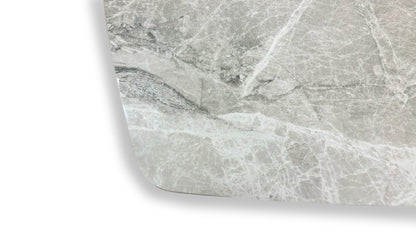 'Merlin' Marble Effect Ceramic Top Large Pop Up Extending Dining Table
