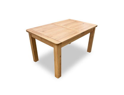 'Augusta' Solid Oak Small Rectangular Extending Dining Table