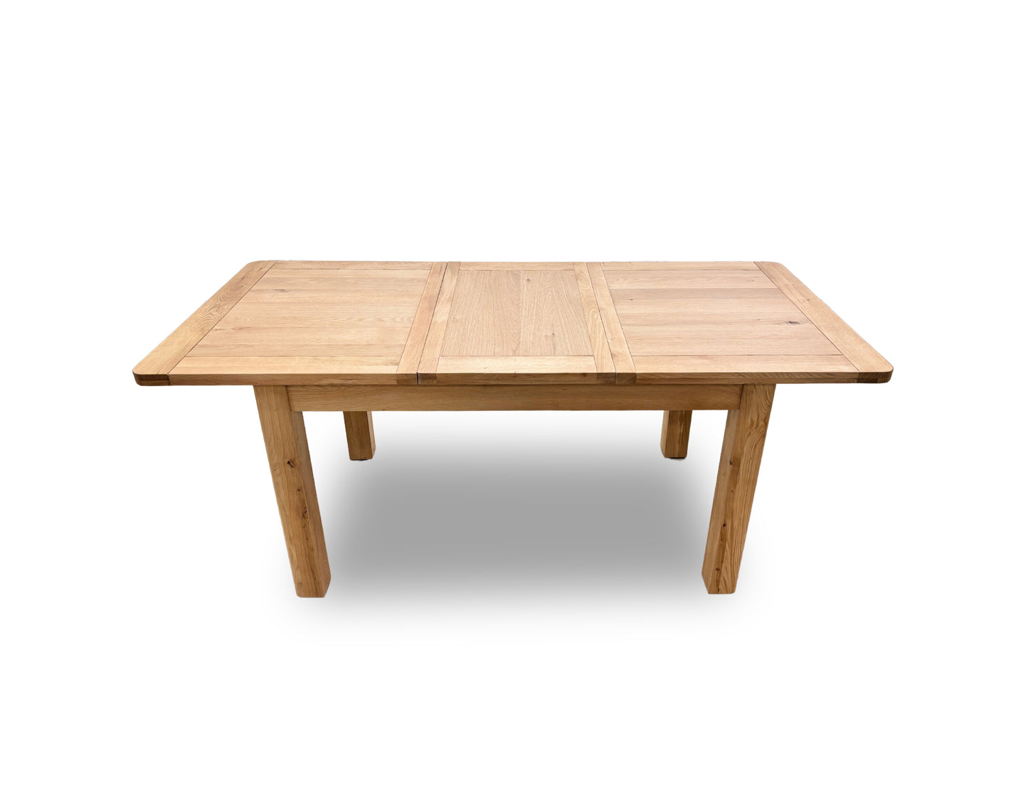 'Augusta' Solid Oak Small Rectangular Extending Dining Table