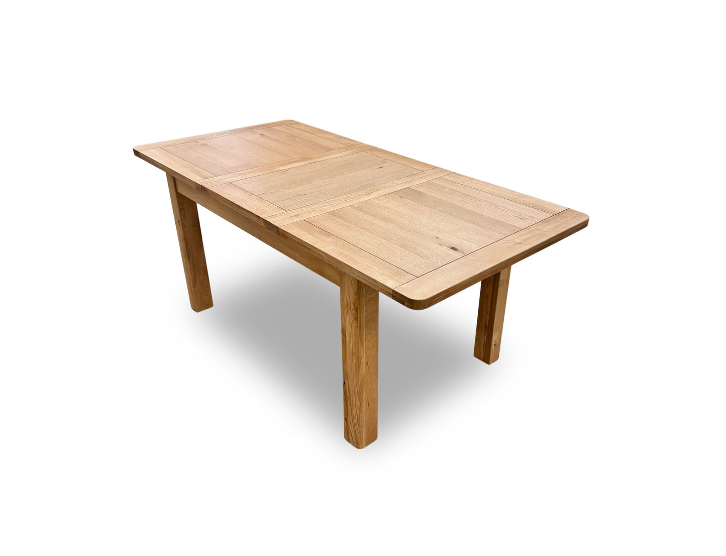 'Augusta' Solid Oak Small Rectangular Extending Dining Table