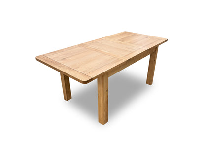 'Augusta' Solid Oak Small Rectangular Extending Dining Table