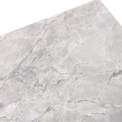 Close-up of the Crete dining table's pop-up extension mechanism with the leaf raised during adjustment.