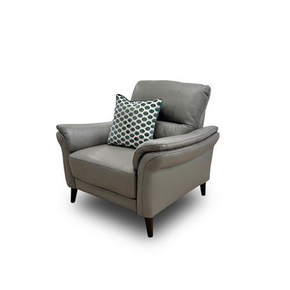 ‘Winner’ Elephant Grey Oslo Cat-40/15 Leather Armchair