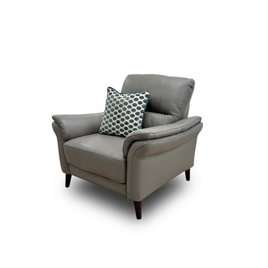 ‘Winner’ Elephant Grey Oslo Cat-40/15 Leather Armchair