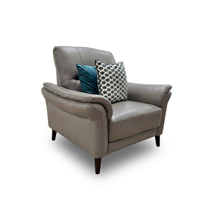 ‘Winner’ Elephant Grey Oslo Cat-40/15 Leather Armchair