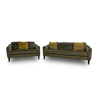 ‘Oslo’ Olive Green Vogue Velvet 3 + 2 Seater Sofa Set