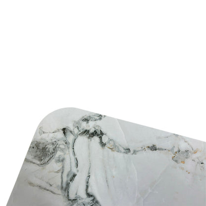 'Avorio' Marble Effect Ceramic-top Pop-Up Large Extending Dining Table