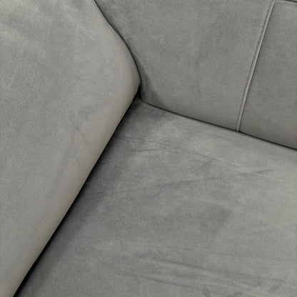 Oak Furnitureland 'Salento' Dark Grey Velvet 2 Seater Sofa