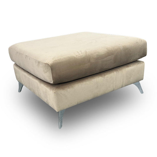 'Dawson' Mink Velvet Plain Large Footstool