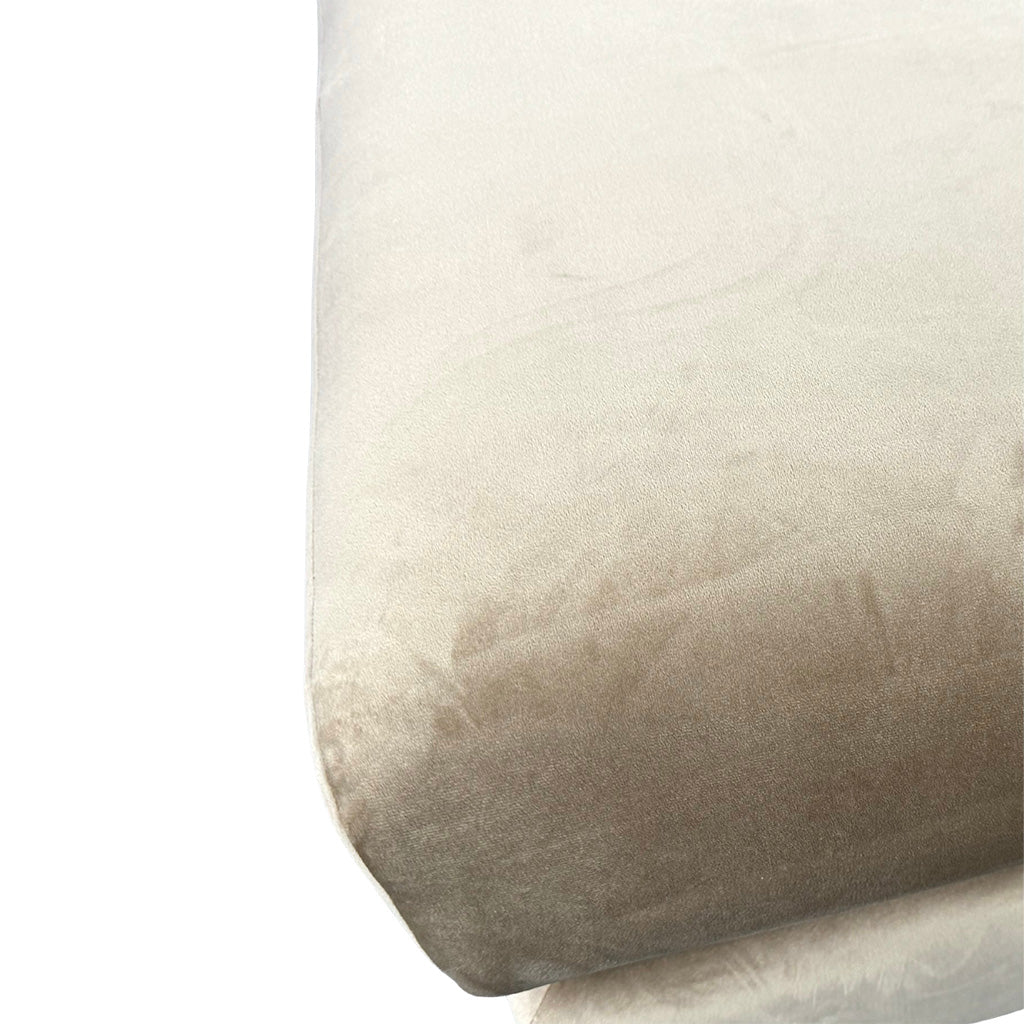 'Dawson' Mink Velvet Plain Large Footstool