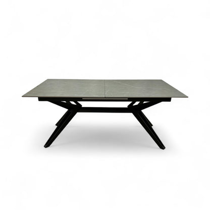 'Kore' Grey Ceramic Top 230cm Pop-Up Extending Dining Table