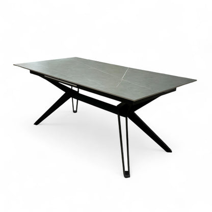 'Kore' Grey Ceramic Top 230cm Pop-Up Extending Dining Table