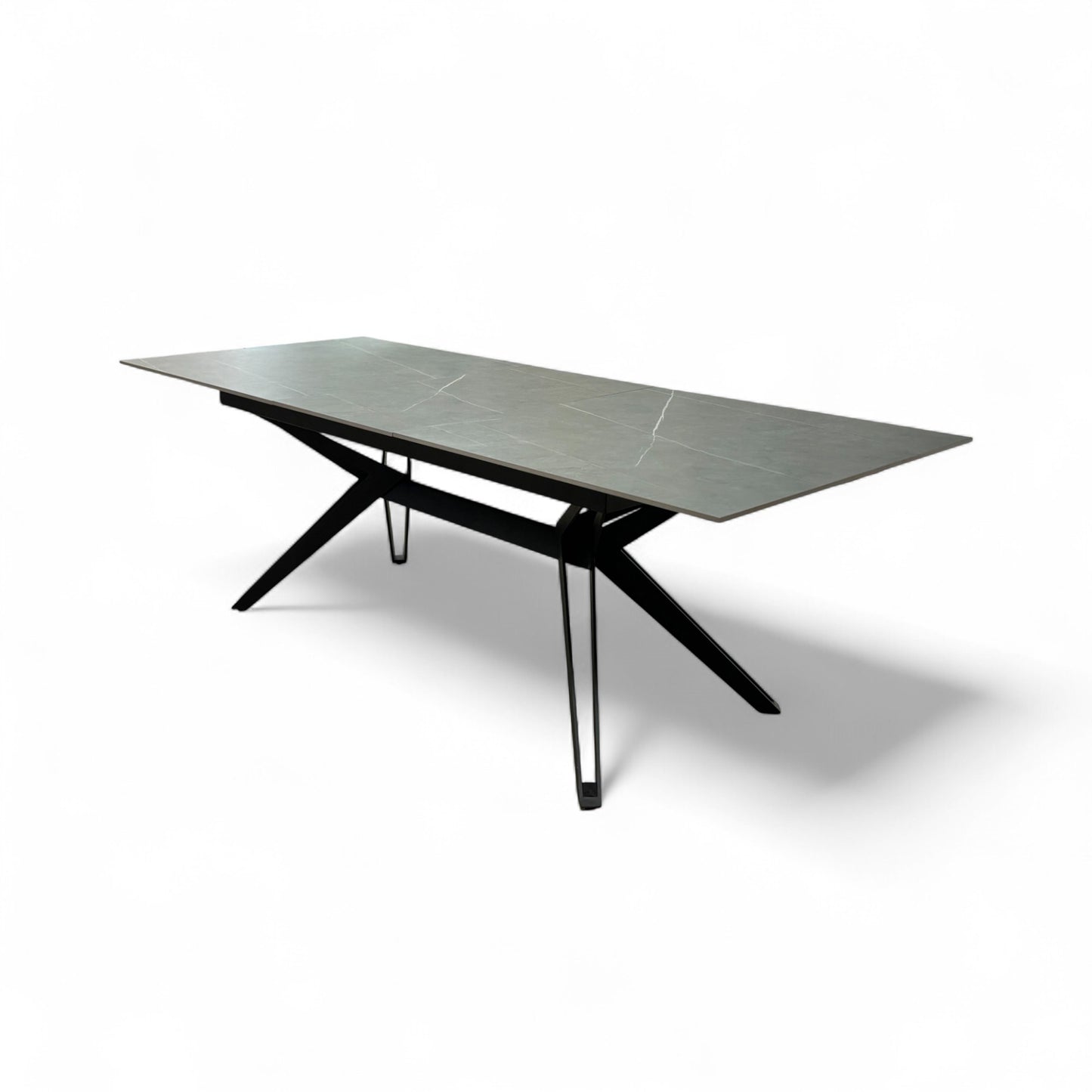 'Kore' Grey Ceramic Top 230cm Pop-Up Extending Dining Table
