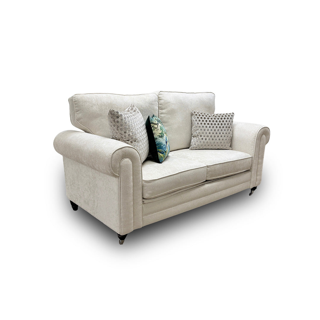 'Melody' Pearl Chenille Fabric 2 Seater Sofa Bed