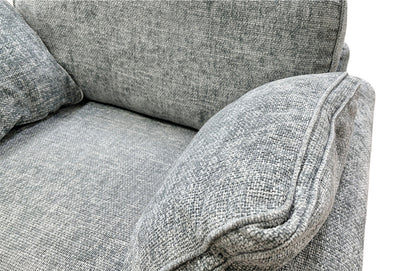‘Challenger’ Duck Egg Weave Fabric 3 Seater Sofa + Armchair + Storage Footstool