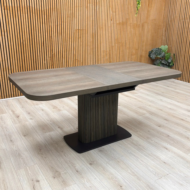 'Jai' Dark Oak Small Extending Dining Table Furniture Village