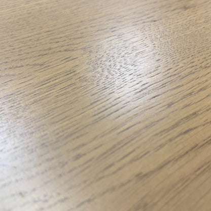 Close-up image showing the edge and underside of the 'Hamilton' table top, illustrating the sliding extension mechanism for the flip-top.