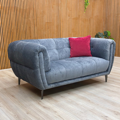 'Sienna' Hudson Ocean Blue 25315 Fabric 2 Seater Sofa