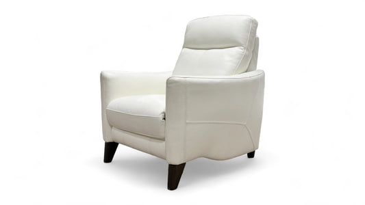 World of Leather 'Petit' Bv-744d Star White Leather Power Recliner Chair