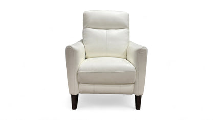 World of Leather 'Petit' Bv-744d Star White Leather Power Recliner Chair