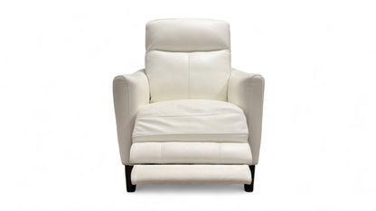 World of Leather 'Petit' Bv-744d Star White Leather Power Recliner Chair