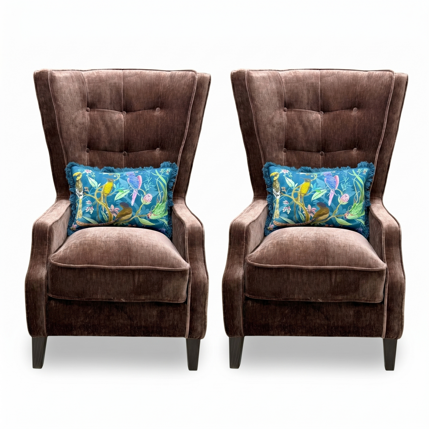 'Garland' California Brown Dw Ft Fabric Plain Accent Chair Set