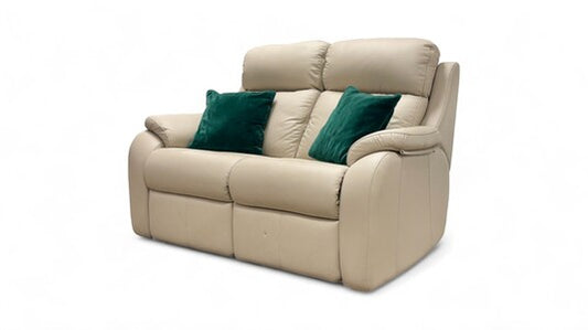G Plan ‘Kingsbury’ Cambridge Stone 2 Seater Leather Sofa
