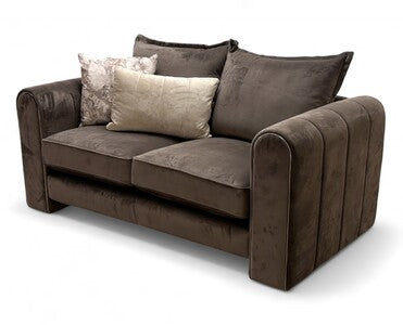 ‘Helena’ Dark Latte Velvet 2 Seater Sofa