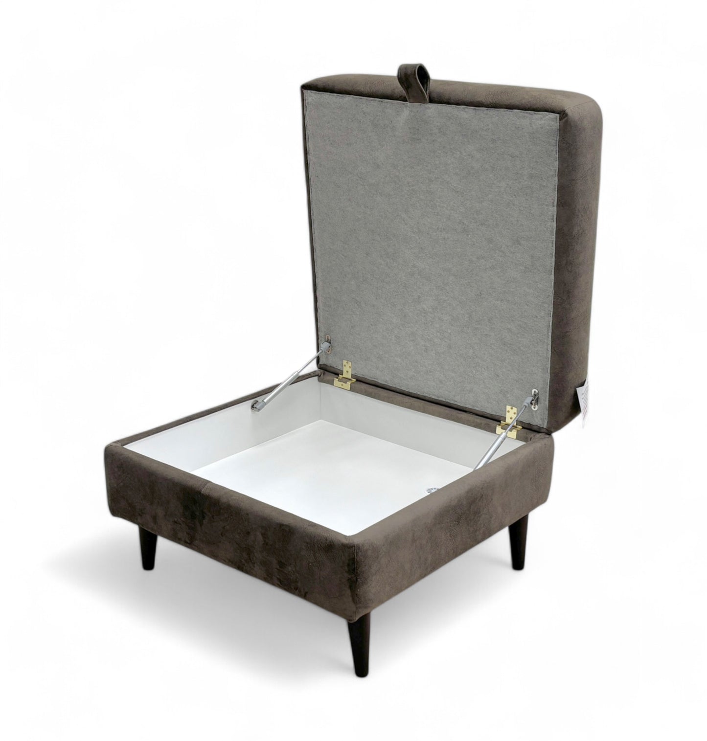 'The Hackney’ Storage Footstool with Memory Foam Cushion In The Hackney Lifestyle Dapple Fabric Olive Green All Over
