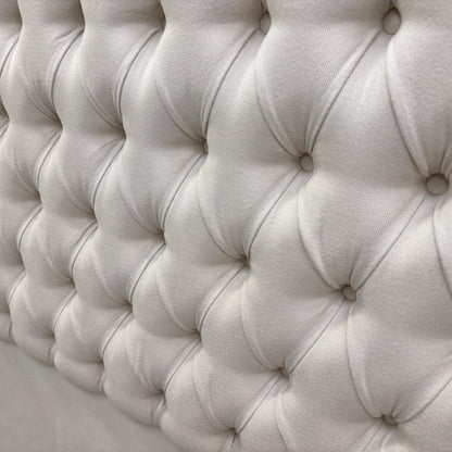 Hypnos ‘Bespoke Hurley’ Imperio 901 Cream Velvet Floor Standing Headboard - King