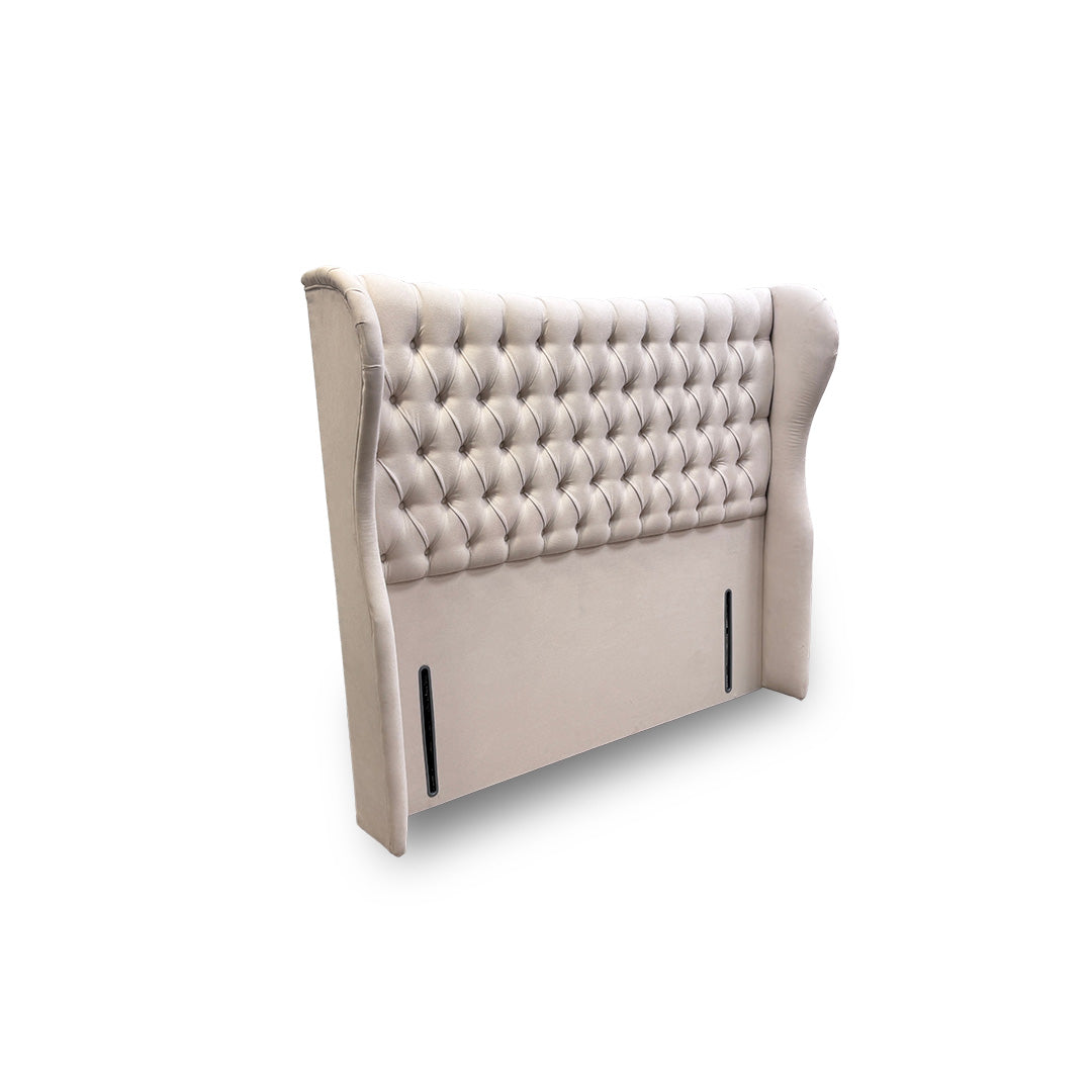 Hypnos ‘Bespoke Hurley’ Imperio 901 Cream Velvet Floor Standing Headboard - King