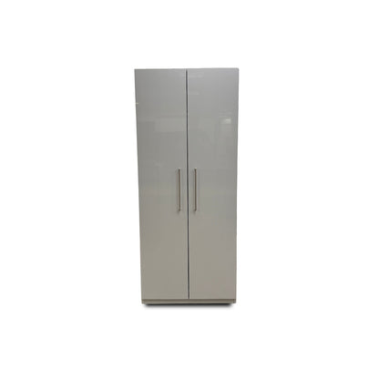 London Bedrooms ‘Castle’ Grey Gloss 2 Door Hinged Wardrobe