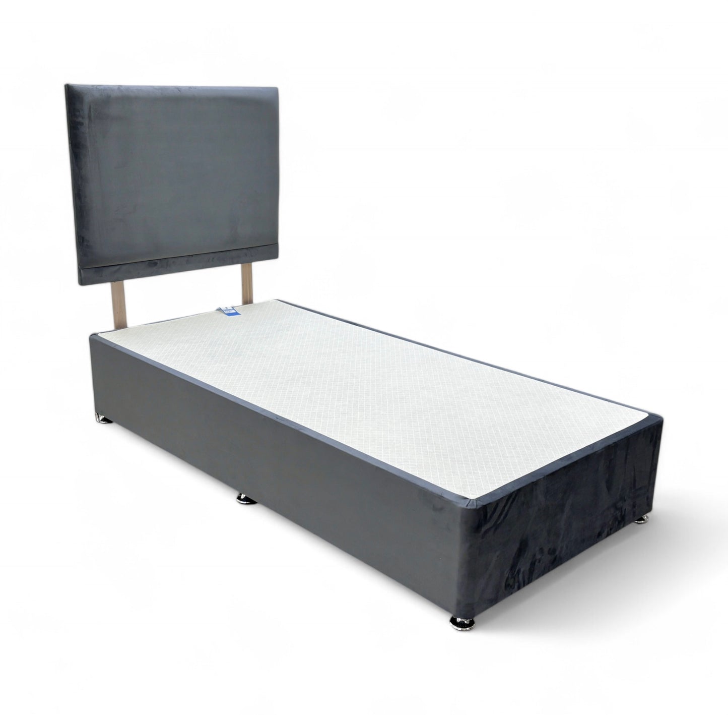 ‘Orwell’ Plush Steel Velvet Single Bed