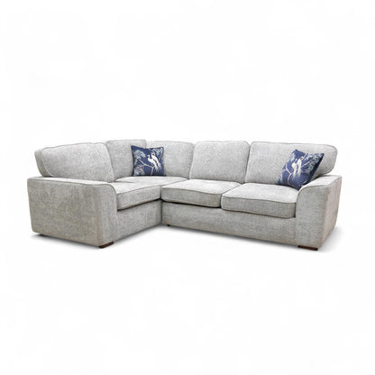 Detail shot of the small left-hand facing chaise section of the 'Emilia' sofa, highlighting the cushion and upholstery texture.