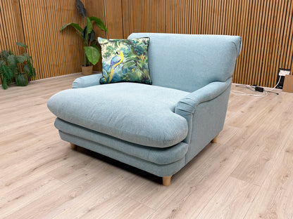 'Plumpton' Duck Egg Blue Fabric Armchair