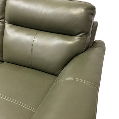 'Jayley' Oslo Pine Leather 2 Seater Sofa