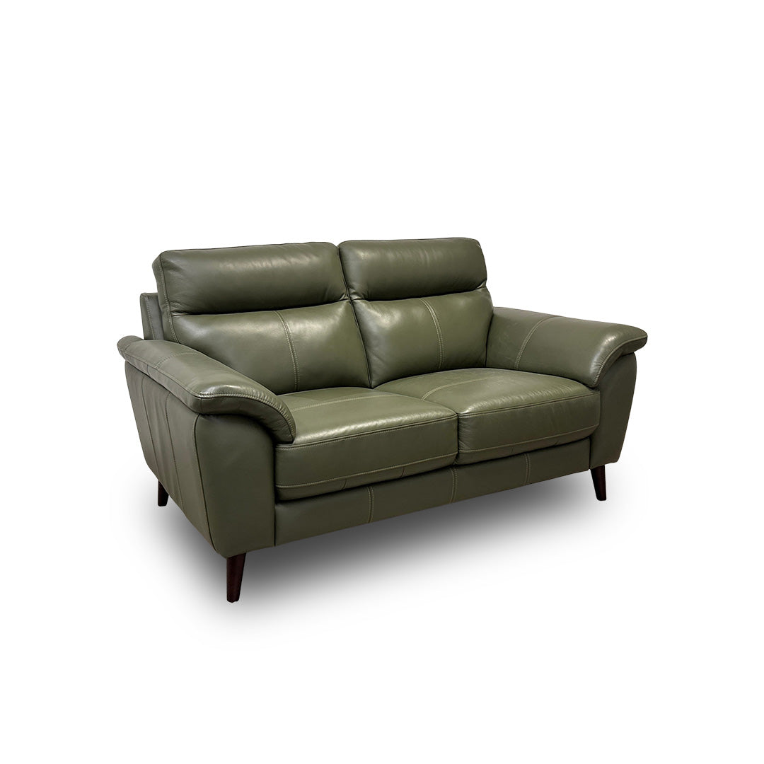 'Jayley' Oslo Pine Leather 2 Seater Sofa
