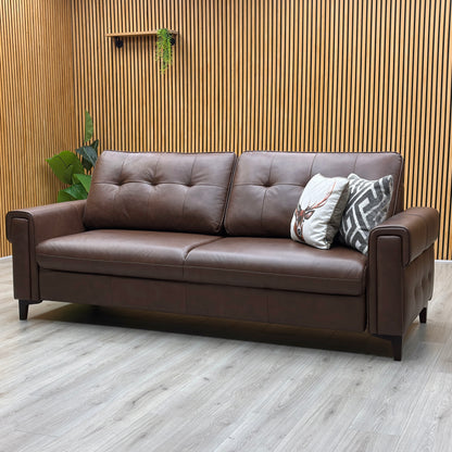 ‘Zoom’ Roast Lx-6414 Leather 3 Seater Sofa Bed