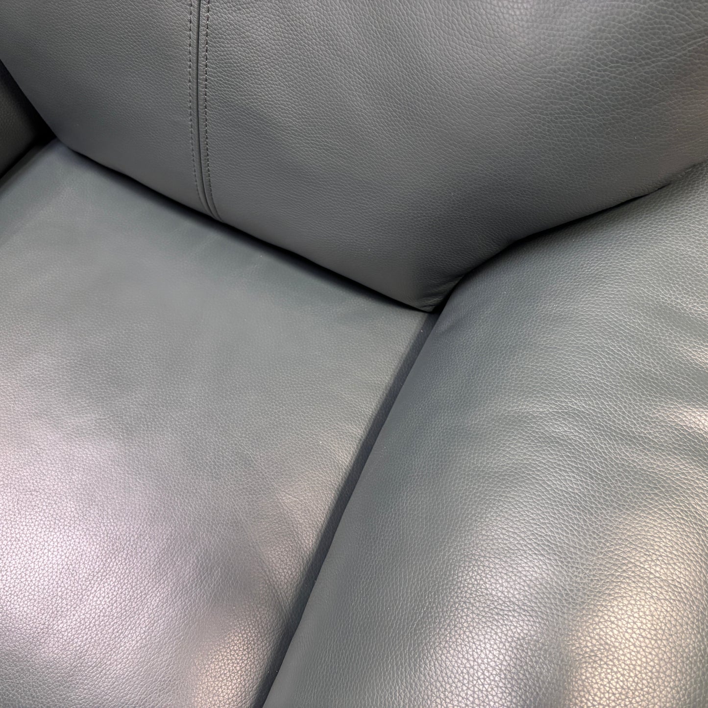 'Micah' Peacock Power Recliner Leather Armchair with Power Headrest